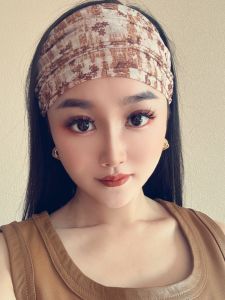 Mùa Hè Phụ Kiện Tóc Đàn Hồi Cho Nữ Thường Ngày Ngoài Trời Viền Rộng Che Phủ Tóc Trắng Lưới Phụ Kiện Thể Thao Kiểu Pháp