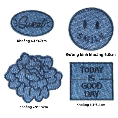 Miếng Dán Vá Quần Denim Tự Dính Không Cần Khâu Miếng Dán Vá Vô Hình Không Để Lại Dấu Vết Miếng Dán Vá Vá Váy Thêu Hoạt Hình
