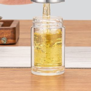 Tea Water Separation Cup Double Layer Glass