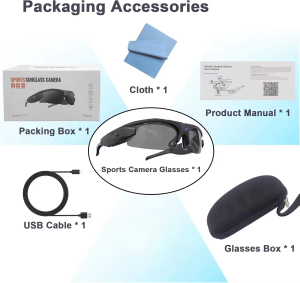 FHD POV Camera Sunglasses Wireless WIFI 1080P FPV Outdoor Sports Recording Eyeglasses Wearable Bodycam Smart Video Glasses