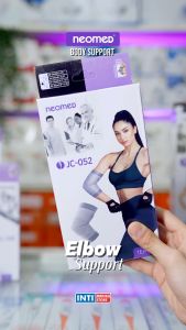 NEOMED - ELBOW STRONG with Cross Design JC-7510 | Deker Bolong Olahraga Pelindung Siku Tangan Cedera Keseleo