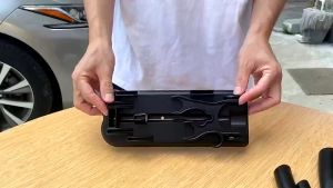 （7in1） Black Steel Nonstick Kitchen Knife Set Dapur Pisau Gunting Stainless Steel Kitchen fruit Chefs Knife Knife Set Black Coating Stainless Steel Anti Rust Kitchen Sharp Knife Set Cut Slice Foldable Holder Stand