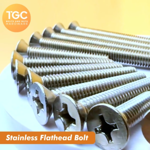 TGC 50PCS M1.6 (1.6MM) x 3~20MM SS Flathead Phillips Drive SUS / Countersunk JF Bolt SS / Stainless Flat Head Machine Bolt