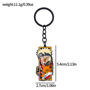 Bandai | Naruto Cartoon Anime Theme Peripheral Matel Keychain Accessories Bag Pendant Festival Gifts