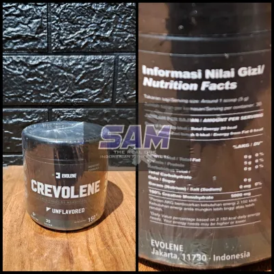 Suplemen Fitness EVOLENE Crevolene Creatine Monohydrate 30 serving 150 165 gram
