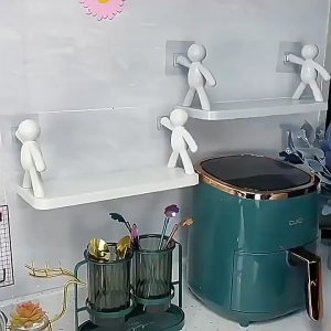 Bathroom Figurine Model Rack Bathroom Cosmetics Storage Rack Toilet Dressing Room Kitchen Storage Rack Punch-Free Seasoning Jar Storage Rack