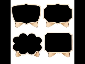 10Pcs Mini Wooden Blackboard for Food Menu Price Tags with 10 Labels 2 Pens Birthday Wedding Decor Handicraft Message Board Holder Stand