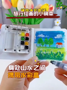 Mini Palette Akrilik 8/15 Lubang Watercolor Lukis Magnetic Palete Portable Untuk Travel Artist