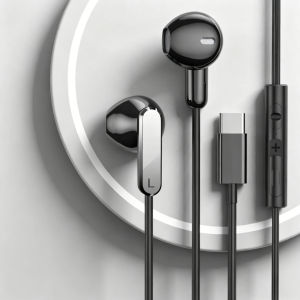 3.5mm/Type-C Wired Gaming Headphones HiFi Deep Bass Stereo Earbuds Built-in Volume Control for Gaming & Music