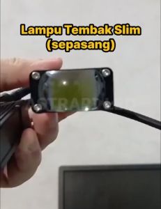 Lampu Tembak Led D2 Slim Gepeng+Kipas Realy Breket Free Saklar On OFF 50Watt Universal Semua Motor Mobil