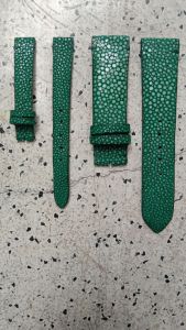 Dây đồng hồ da cá đuối đà điểu màu XANH CẨM THẠCH - XANH DƯƠNG SÁNG XANH LÁ  ...