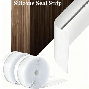 Silicone Sealing Insect Dustproof Self Adhesive Bottom Door Sweep Rubber Stripping Windproofshield Tape Window Weatherstrip