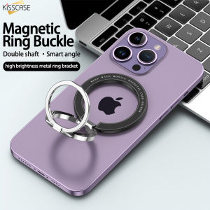Kisscase Giá đỡ điện thoại di động thu hút Magsafe có thể gập lại xoay 360 ° tương thích cho iPhone 15 Pro Max 15 Plus 14 13 12 Series MagSafe móc khóa nhẫn có thể tháo rời điện thoại di động khung kim loại Chân đế gắn chặt