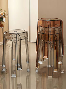 SAMEDREAM | Transparent Stackable Thickened Round Chair