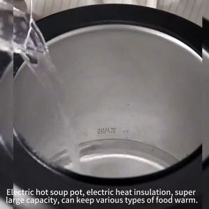 10 Liter Commercial domestic Electric Soup Warmer Porridge Warmer featuring functions like keeping soup or porridge warm for a long time is an ideal choice for both commercial and household use.