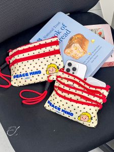 Cute Portable Storage Bag for Charging Data Cable Coin Commuting Card Holder Document Bag Travel Essential Organizer