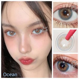 Softlens Elcoco Desire Dia. 15mm Normal & Minus ( -0.50 s/d -10.00 ) Amber Euro Ocean Lime