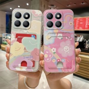 New Casing Honor X8C X6b HonorX8C 4G Ins Retro Fashion Flower Hearts Card Case Phone Case Creative Shockproof Cute Cartoon Soft Back Cover 2025