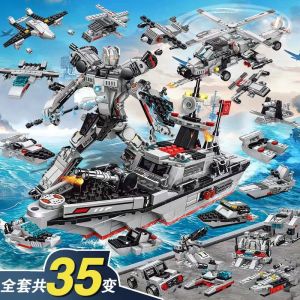 Quà Tặng Ngày Trẻ Em Máy Bay Lớn Tàu Sân Bay Khối Xây Dựng Não Teaser Đồ Chơi Giáo Dục Cho Bé Trai Trung Quốc Mô Hình Lắp Ráp