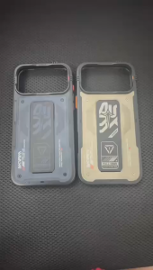 SKINARMA Aegis Mag-Charge Case with Grip Stand for iPhone 17 Pro (6.3)/ 17 Pro Max (6.9) - Navy/ Grey