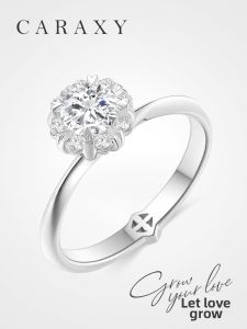 CARAXY | Proposal Flower Style Lab-grown Diamond Ring for Women