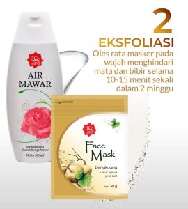 paket masker + air mawar