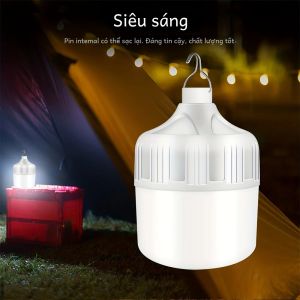 Đèn LED Sạc USB Cắm Trại Bóng Đèn Cầm Tay Khẩn Cấp Đèn Pin Khẩn Cấp Dã Ngoại Ngoài Trời Treo Lều Công Cụ Chiếu Sáng