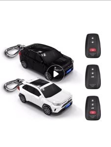 MOOGU Toyota Corolla CROSS TOY CAR Design Car Key Remote Protection Key Cover Casing for Toyota Corolla Cross / Cross Hybrid / Altis / Camry / CHR