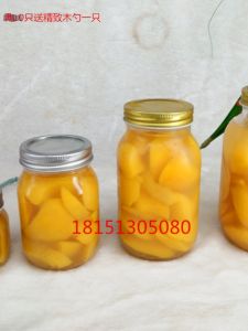 Square round Transparent Glass Jar Mason Jar Glass Bottle Cans a Bottle of Honey Jam Jar Super Strong Sealed Bottle Storage Jar