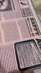 Kertas Buket Bunga Koran Flower Wrapping Newspaper Cellophane KB6131