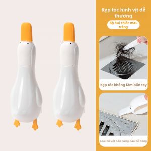 Kẹp Tóc Hình Con Vịt Dễ Thương Kẹp Rác Thoát Nước Phòng Tắm Thiết Bị Vệ Sinh Gia Dụng Đồ Dùng Cá Nhân Chất Liệu Nhựa