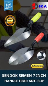 SENDOK SEMEN COR TANAH 7 INCH JUMBO GAGANG FIBER PASIR GABUS ALAT BGS