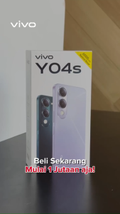 Vivo Y03t Y04s 4/64GB 4/32GB 6000mAh 15W FlashCharge Unisoc T612 Garansi Resmi Gratis Ongkir