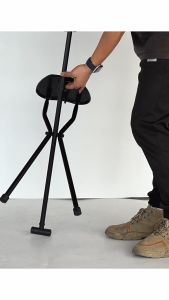 Folding Canes with Seat Adjustable Walking Cane Chair Lightweight Walking Stick Chair Portable Tripod Cane with Handle Anti Slip for Elderly