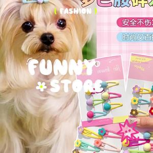 Colorful Flower Cute Non-Damaging Pet Hair Clips
