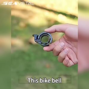 SEAMETAL Compact Cycling Bell Hidden Ring Profile Loud Clear Tone Hand Friendly Trigger Lightweight Outdoor Riding Essential
