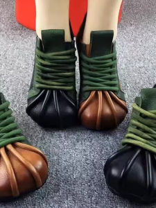 Retro round Toe Genuine Leather Womens Shoes Soft Bottom Slip-On Loafers Fashionable Casual Footwear for All Ages