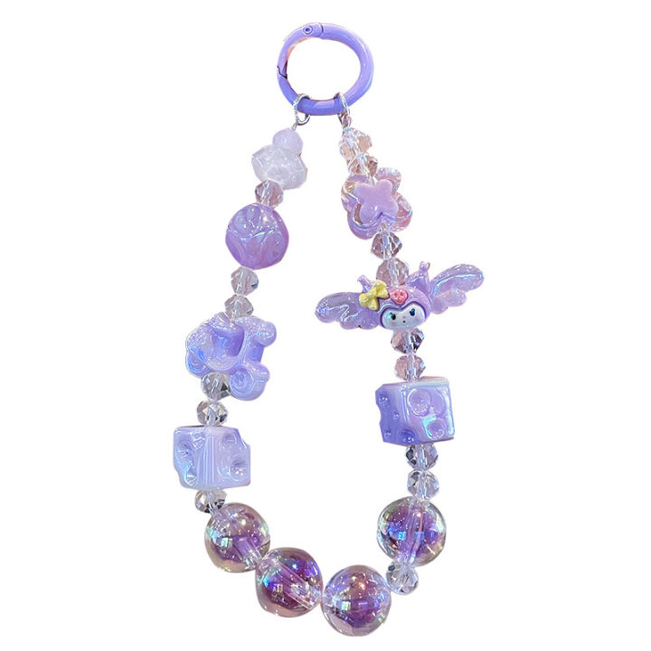 Micro Traders 2PCS Phone Charm Acrylic Anti-Lost Phone Chain Lanyard Hand Wrist Strap Hanging Strap Bracelet For Keychains Wallet Handbag Decoration - View #11