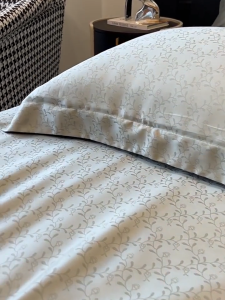 Bộ chăn ga gối cao cấp 100%Tencel 120s họa tiết dệt Jacquard sang trọng siêu mềm mịn mát