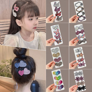 Accessible Luxury Rhinestone Kids Barrettes Girl Side Clip Bangs BB Clip Broken Hair on the Back of the Head Organize Fantastic Top Clip Hairpin