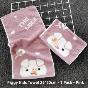 Soft Absorbent Pure Cotton Childrens Small Towel Cute Cartoon Design Face Wash Towel for Boys And Girls Baby Infant Home Use