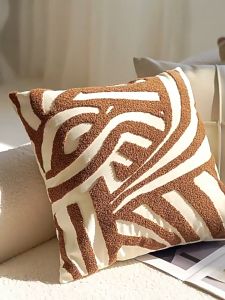 Mi.more Sarung Bantal Sofa Seri Coklat Krem ​​45*45cm Sarung Bantal Sofa Estetika Unik Kelas Atas