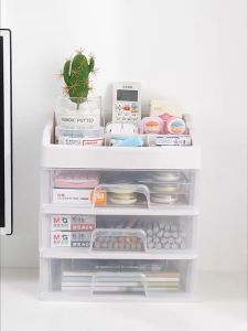 2/3/4 Tier Drawer Storage Organizer Hot Sales Storage Box Container with Drawer Laci Bekas Solek 化妝品收納盒