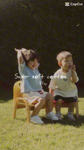 T!NY Kidswear -  Basic Tee Sailing Knots เสื้อยืดเบสิคทรงโอเวอร์ไซซ์ปักโลโก้ T!NY