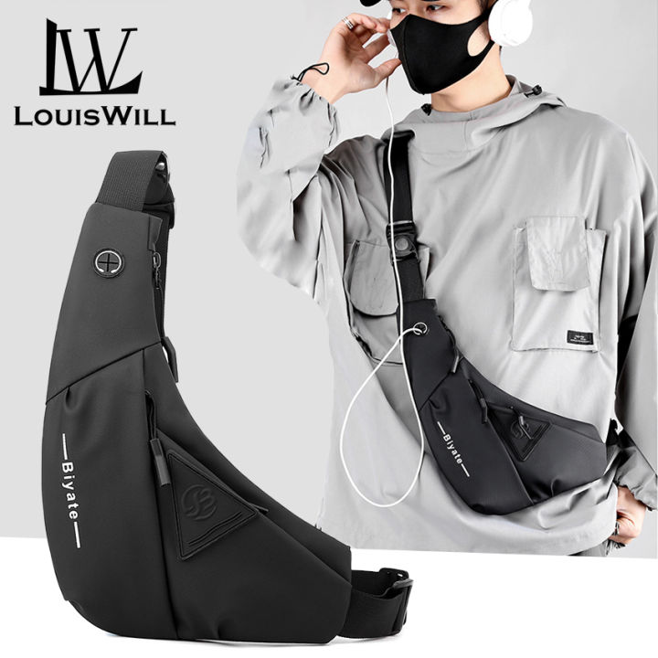 LouisWill Fashion Chest Bag Men Bag Men Cross-body Bag Casual