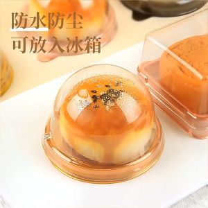 10 Pcs Gold Tray Mika Tutup Bulat Alas Gold Tray Ukuran Besar isi 2 Donut /  Dome Mochi Pia Mooncake 50gr 10pcs / Mika Donut / Mika Dessert / Kotak Tempat Kue / Lunch Box V12