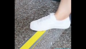 2.4M Stair Anti-Slip Nozing PVC Rubber Angle Step Edge PVC Rubber Corner Stair Anti-Slip Strip Anti-Fall Step Edge L-Shaped Non-slipping Stair Tread Mat