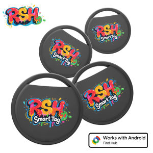 RSH 1/ 4pcs Security GPS Tracker Fashion Painting Android Locator for Samsung Moto Smart Tag Gift work with Googles Find Hub