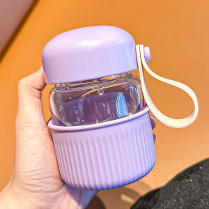 Mini Portable Glass Cup High Borosilicate Office Ladies Pocket Cup Summer Water Bottle Small Size Carry-On Cup Transparent