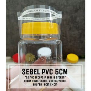1PACK SEGEL BOTOL PLASTIK PVC botol sambal jar toples 5cm 150ml 200ml 290ml diameter tutup botol 5cm 5.5cm segel pvc murah DISTRIBUTOR GROSIR BOTOL TOPLES JAR MURAH jayastore18
